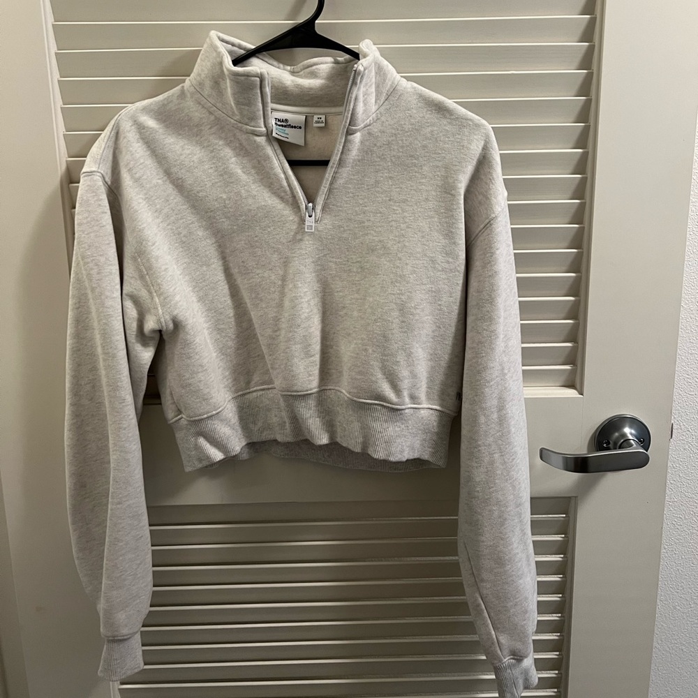 TNA cropped pullover sweater